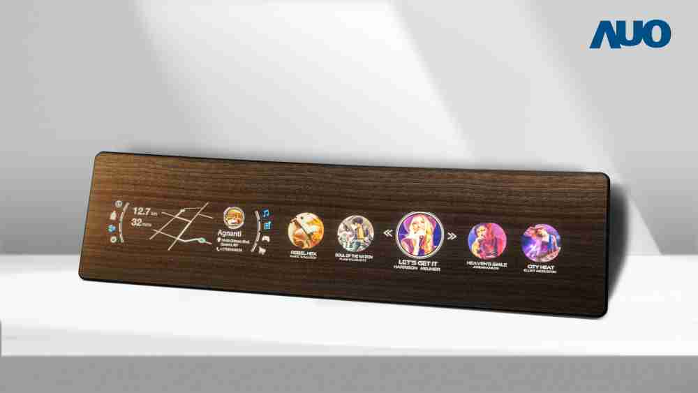 糖果派对研发全球最高穿透度达80%的AmLED木纹显示器，，，可于使用时呈现高亮度、、、、清晰可见的信息，，，，并在不使用时回归为单纯的饰板，，，节能兼具美观